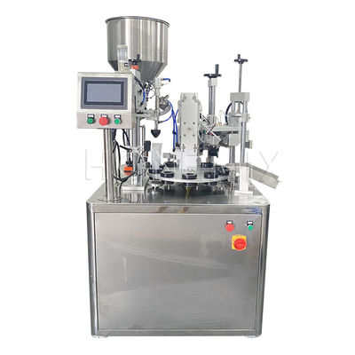 Máquina de enchimento e vedação de tubos de plástico por ultra-som rotativo semiautomática