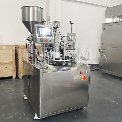 Máquina de enchimento e vedação de tubos de plástico por ultra-som rotativo semiautomática