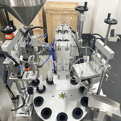 Máquina de enchimento e vedação de tubos de plástico por ultra-som rotativo semiautomática