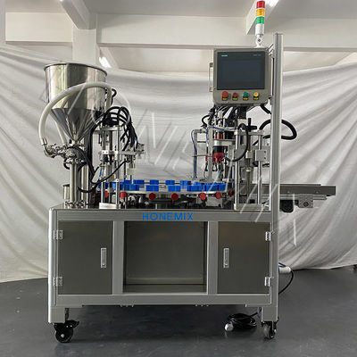 Máquina automática de enchimento de creme líquido com dois tons rotativos
