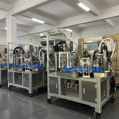 Máquina automática de enchimento de creme líquido com dois tons rotativos