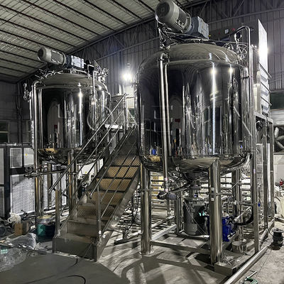 Máquina de emulsificação higiênica de alta cortina Máquina de mistura de loção de soro Cosméticos