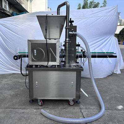 Máquina de enchimento automática de engrenagens, bomba de engrenagem, loção de banho, duas cabeças, material de alimentação pneumático