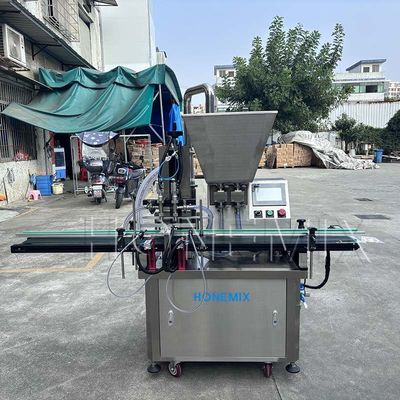 Máquina de enchimento automática de engrenagens, bomba de engrenagem, loção de banho, duas cabeças, material de alimentação pneumático
