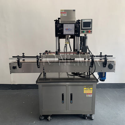 Equipamento de vedação automática de quatro rodas Máquina redonda de vedação de tampa de garrafa