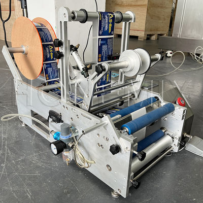Pequena máquina de rotulagem de adesivos de mesa de 100W Semi-automática precisa
