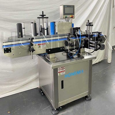 Máquina de rotulagem automática de adesivos verticais personalizada para garrafa redonda