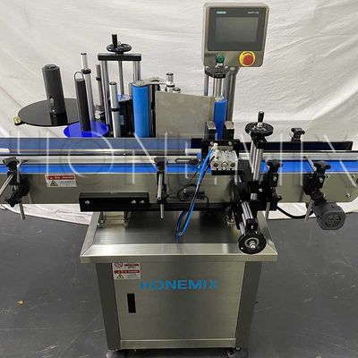 Máquina de rotulagem automática de adesivos verticais personalizada para garrafa redonda