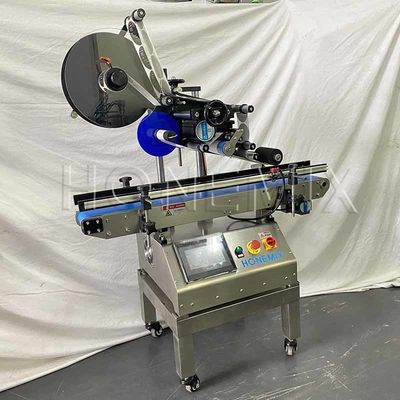 Máquina de rotulagem semiautomática pequena 220V / 50Hz máquina de rotulagem de superfície plana