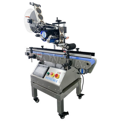 Máquina de rotulagem semiautomática pequena 220V / 50Hz máquina de rotulagem de superfície plana
