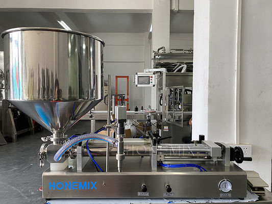 Máquina de enchimento de gel de desinfetante horizontal Uma bocal Máquina de enchimento semi-automática