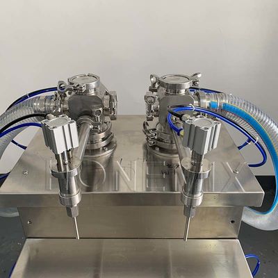 Máquina de enchimento de garrafas de shampoo automático vertical com dois bicos
