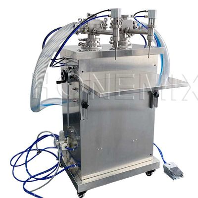 Máquina de enchimento de garrafas de shampoo automático vertical com dois bicos