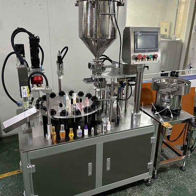 Máquina de enchimento de creme quantitativo rotativo 220V para concealer de brilho labial