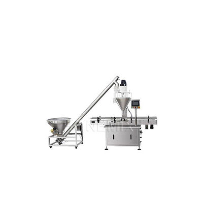 Máquina de enchimento automático de pó rotativo de 2 kW 50L Hopper com transportador móvel