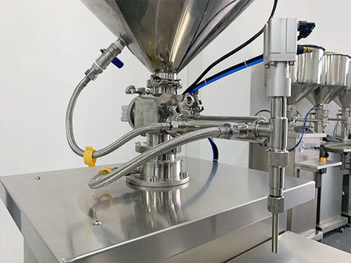 Equipamento de enchimento de cera cosmética frasco de creme garrafa máquina de enchimento aquecida com misturador