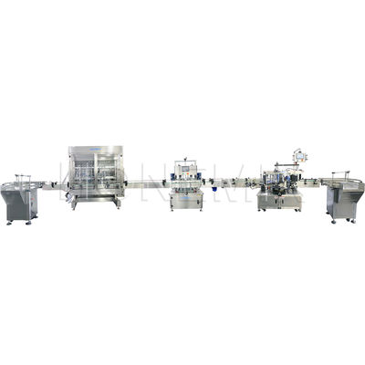 Máquina de preenchimento de creme Dez bocas de preenchimento de linha de rotulagem de tampa